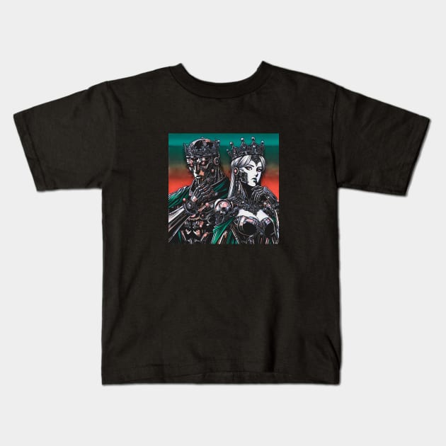 Cyborg King + Queen Kids T-Shirt by Cyber Prints